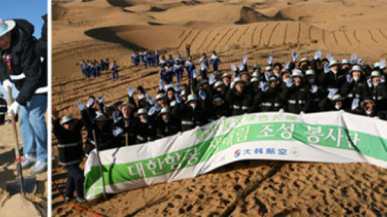 [피플@비즈] "황사 막자" 중국 사막서 숲 가꾸기