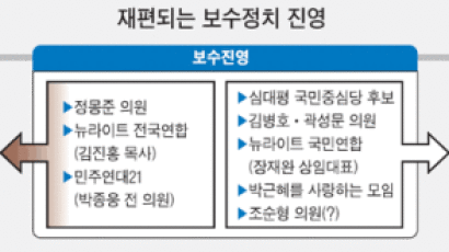 이명박·이회창 보수 결집 경쟁