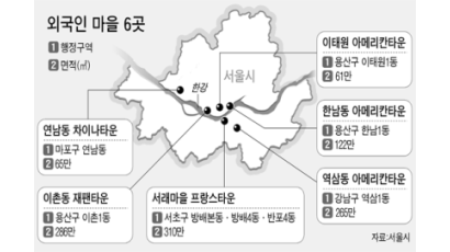 서울 외국인타운 6곳 공식 지정