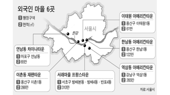서울 외국인타운 6곳 공식 지정