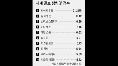 [골프] ‘탱크의 위력’ 세계 6위