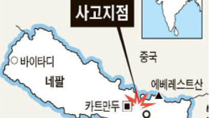 한국군 중령 탄 헬기 네팔 추락