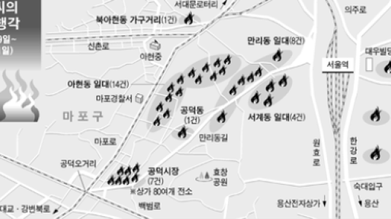 서울 도심서 50건 연쇄 방화 왜?