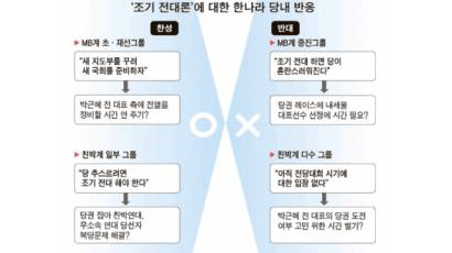 “강 대표, 임기 채워라” 조기 전당대회 일축