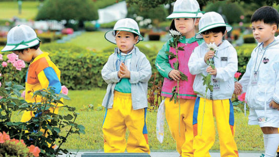 [사진] 오늘 현충일 … 전몰장병묘역 찾은 어린이들