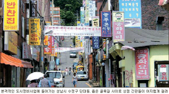 옛 철거민촌 성남 구 시가지 10년 뒤엔‘제2의 분당’된다