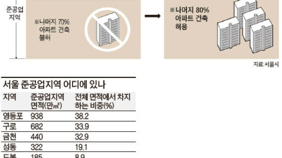 ‘공단 → 아파트촌’ 서울 건축규제 푼다