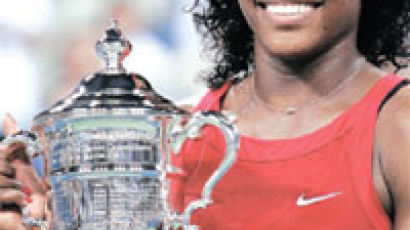 ‘흑진주’세리나 US오픈 우승 … 5년 만에 테니스 여제 복귀