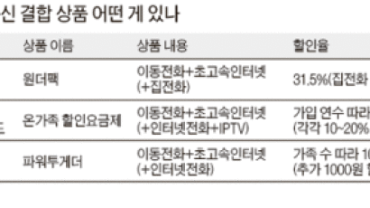 유·무선 결합상품 뜨네 … 4개월 새 100만 명 돌파