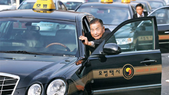 [사진] “가스값 아끼자” 택시 탑승장선 밀어서 이동
