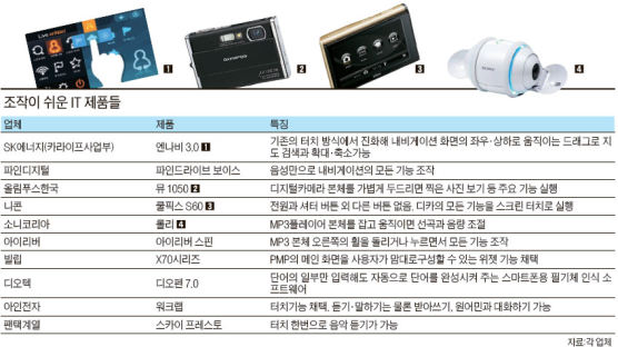 터치폰·음성내비 … ‘쉬운 IT’가 뜬다