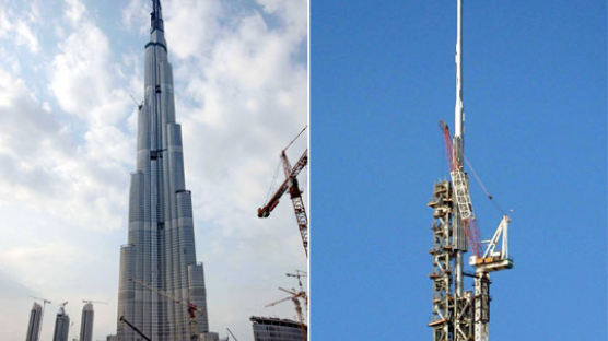 [사진] 첨탑 올리는 ‘버즈 두바이’ … 최종 높이는?