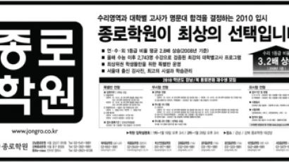 2010학년도 강남/강북 종로본원 재수반 모집