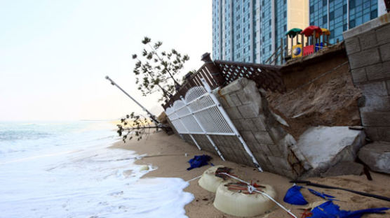 [사진] 아찔한 동해안 해안 침식