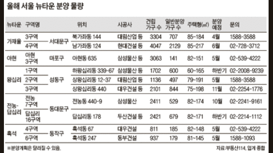 [REALESTATE] 올 뉴타운 6500가구 일반 분양