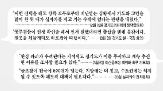 [숨은 정치 찾기] 여의도로 번진 김문수 vs 김진표 ‘미산골프장 전투’