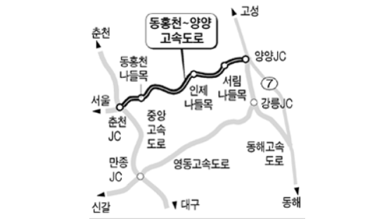 동홍천~양양 고속도로 착공