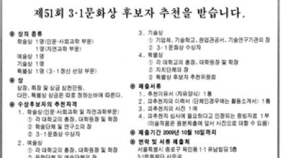 3.1문화재단 문화상 후보 추천