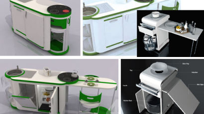 [아이디어 톡톡] 초소형 아파트 위한 ‘이동 부엌’ … 미니 식탁테이블도 있어요