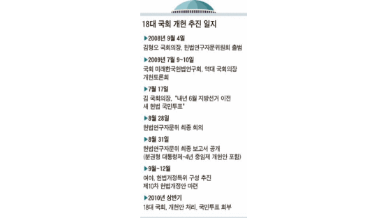 “9월 국회서 개헌 작업 착수”