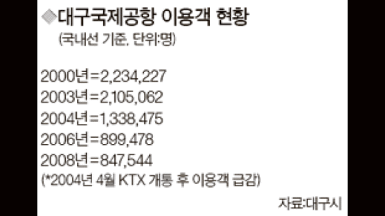 이용객 갈수록 ‘뚝’ 대구공항을 살려라