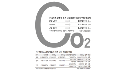 한국 4% 감축 … 개도국으론 최고 수준