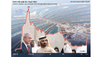 두바이 ‘사막의 기적’ 금융위기 파도에 휩쓸려
