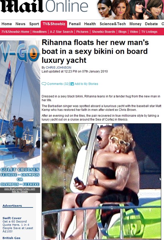 Rihanna floats her new man's boat in a sexy bikini on board luxury