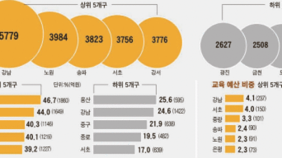 25개 구청 예산 분석해보니