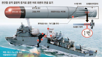 ‘1번’ 표기된 북한 어뢰는 2007년 수출용으로 개발