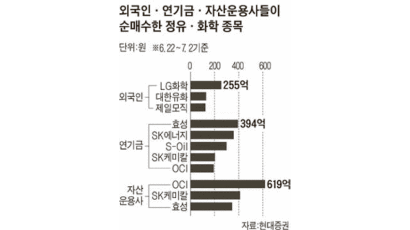 ‘내사랑 화학주’ 외국인·기관·연기금 ‘사자’ 연쇄반응