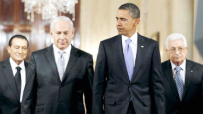 [사진] 백악관에서 만난 ‘중동의 적들’