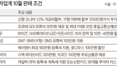 가을 성수기 자동차업계 판촉전 후끈