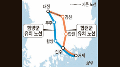 남부내륙고속철 노선 유치경쟁 ‘후끈’