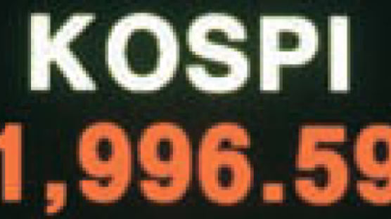 코스피지수, 2000까지 3.41P 남았다