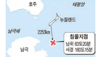 한국 어선 남극 침몰 … 한국인 7명 사망·실종