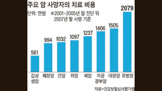 유방암 환자 진료비 2079만원 최고