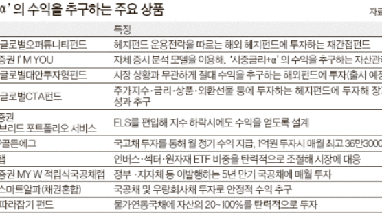 ‘금리+ α’ 노리는 헤지펀드형 펀드 투자자 유혹