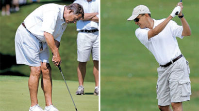 오바마 - 베이너 하원의장…미국 첫 ‘정적과의 골프’