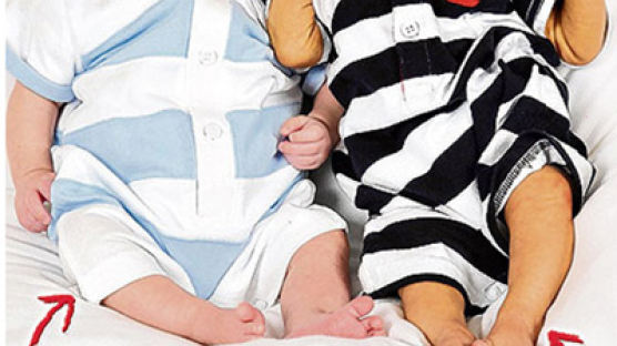 [사진]100만분의 1의 확률, 이틀에 걸쳐 쌍둥이 탄생