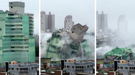[사진] 6초 만에 와르르 … 세계 첫 벽식구조 고층아파트 폭파해체