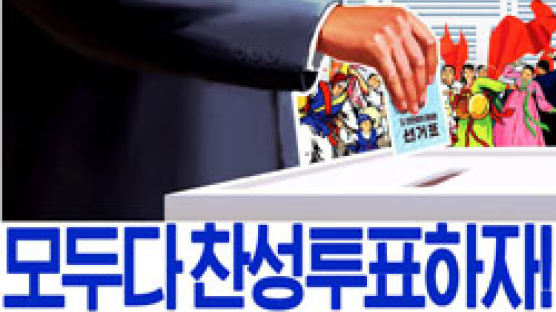 北 선거 포스터, 한국에선 구속감 … 뭐 있길래