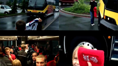 [동영상] "와~맨유다" 환호에 "버스타" 화끈한 팬서비스