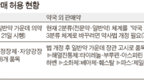 ‘감기약 수퍼 판매’ 9월 국회 상정