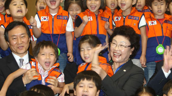 전국 첫 유치원 RCY 창단한 김황식 총리의 누님