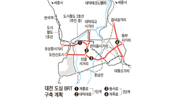대전시 BRT지도 완성