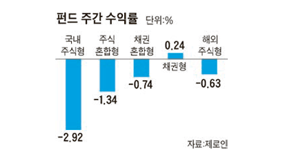 [펀드 시황] LG전자 급락에 ‘한화아리랑LG그룹&’ -8.78%