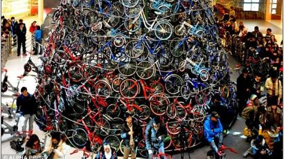 [사진] 세계에서 하나 뿐인 '자전거 트리' 화제