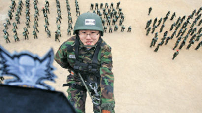 [사진] 악으로 깡으로 … 특공훈련장 간 고교 신입생