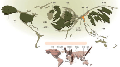 '나랏빚 세계지도'선 일본이 최대국, 한국은…
